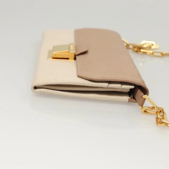 Authentic Miu Miu Chain Wallet Leather Pink Gold bst272-120225 - Picture 4 of 16